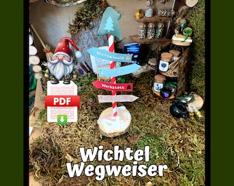 Wichteltür signposts, signs, places to print - Wichtel Download