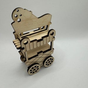 DIY Bauset Miniatur Eiswagen für den Wichtel, die Wichteltür und das Puppenhaus Bild 7