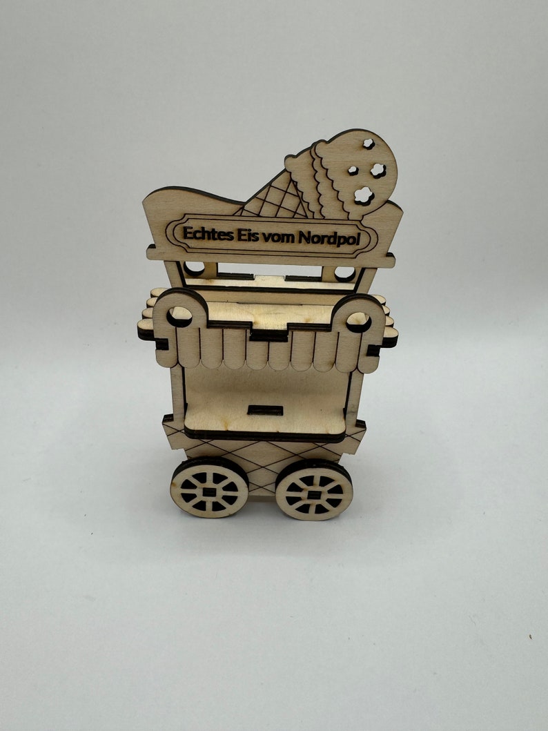 DIY Bauset Miniatur Eiswagen für den Wichtel, die Wichteltür und das Puppenhaus Bild 6