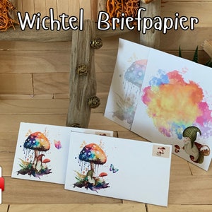 Wichtel stationery to print as a digital download