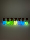 Magically glowing magic bottles for the magic laboratory, bath salt miniature, gemstones, accessories for gemstone laboratory & crystal cave