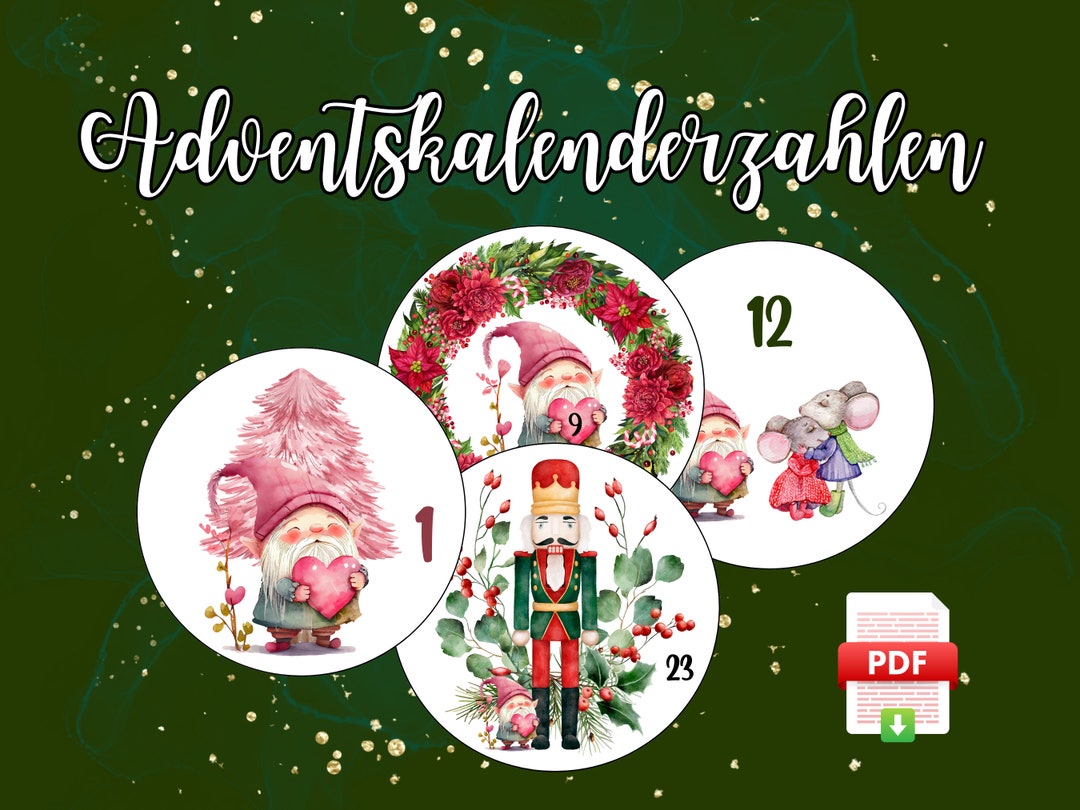 Advent Calendar Numbers For Numbering The Advent Calendar With Gnomes advent-calendar-numbers-for-numbering-the-advent-calendar-with-gnomes