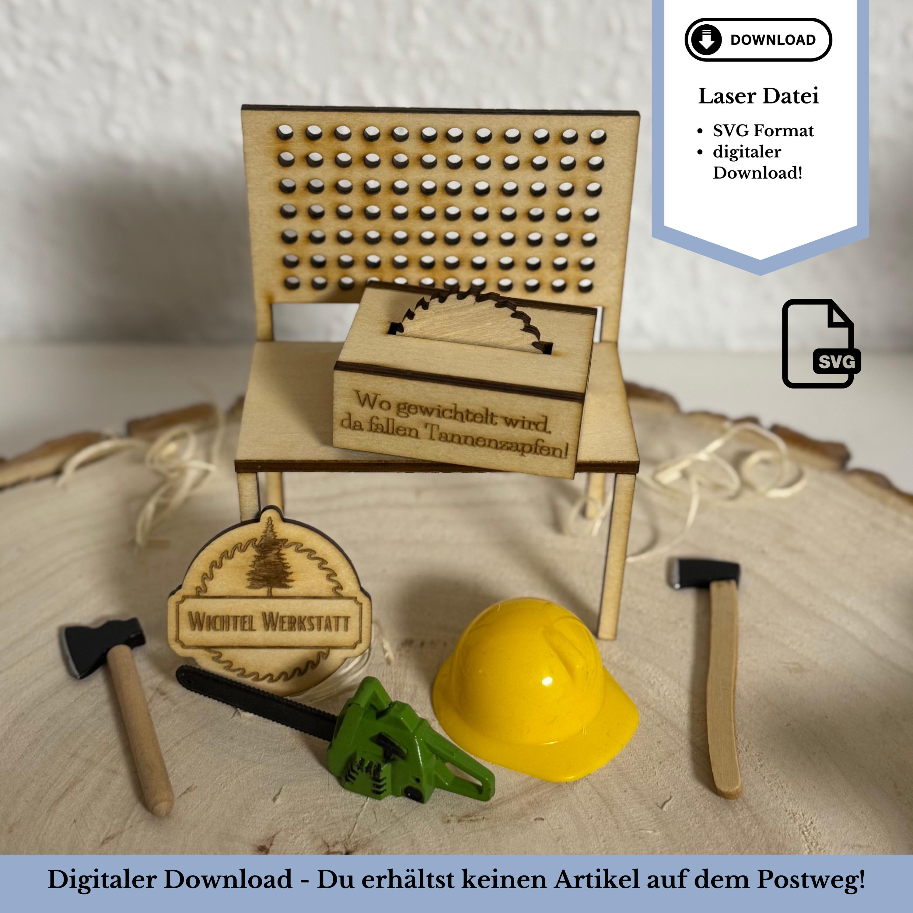 Town Square Miniatures Puppenhaus-Werkbank – Schwarzer Tisch Für Gartenhaus & Glashaus Möbel