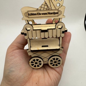 DIY Bauset Miniatur Eiswagen für den Wichtel, die Wichteltür und das Puppenhaus Bild 2
