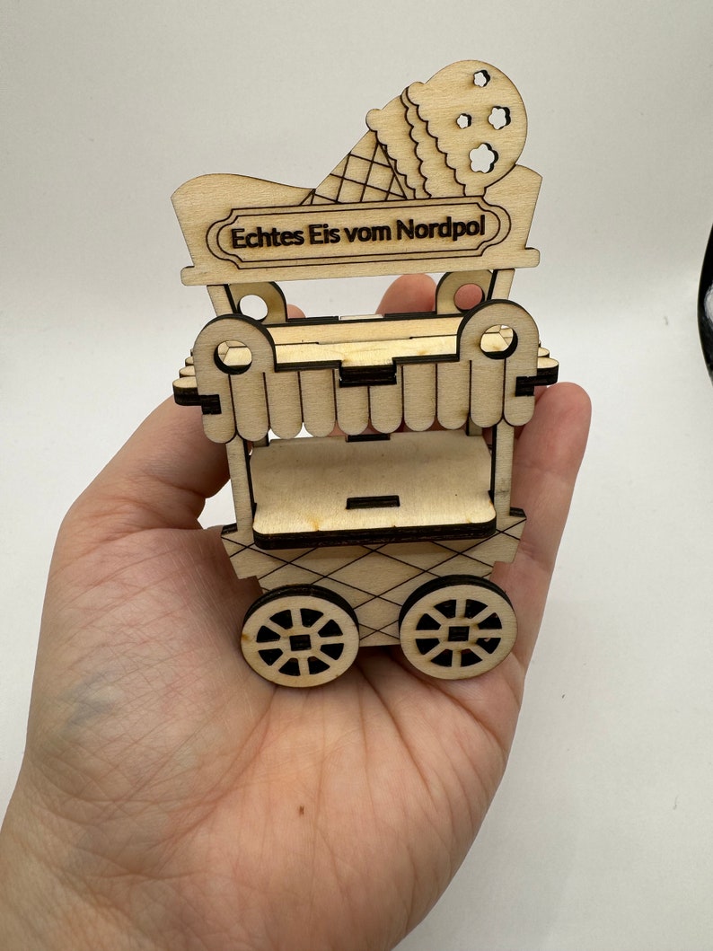 DIY Bauset Miniatur Eiswagen für den Wichtel, die Wichteltür und das Puppenhaus Bild 2