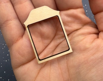 2 miniature wooden picture frames