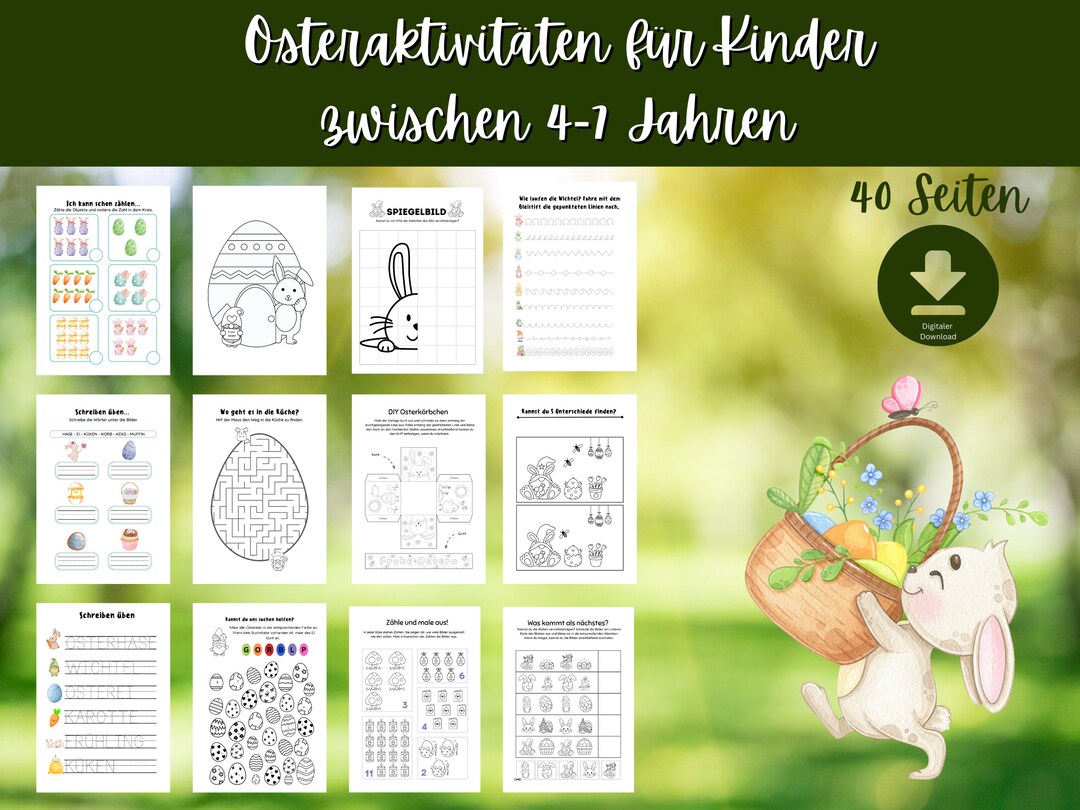 Arbeitsblätter zum Thema Ostern und Wichteltür - die ideale
