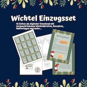 エルフの文字、建設現場の標識、文房具、塗り絵、アクティビティ、レシピなどが記載されたエルフのテンプレート セット