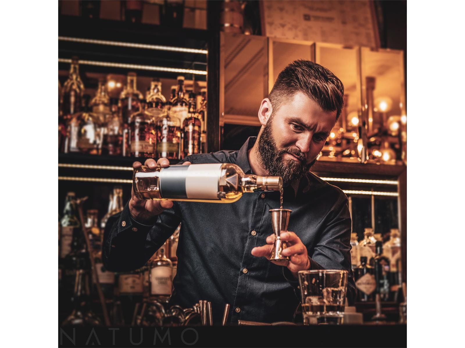 NATUMO ® Cocktail Shaker Set 10 Pieces Premium Cocktail Set Cocktail