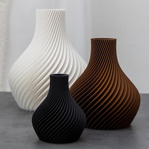 3D printed vase Bulba – modern Scandinavian minimalist flower vase | Decoration for living room & table