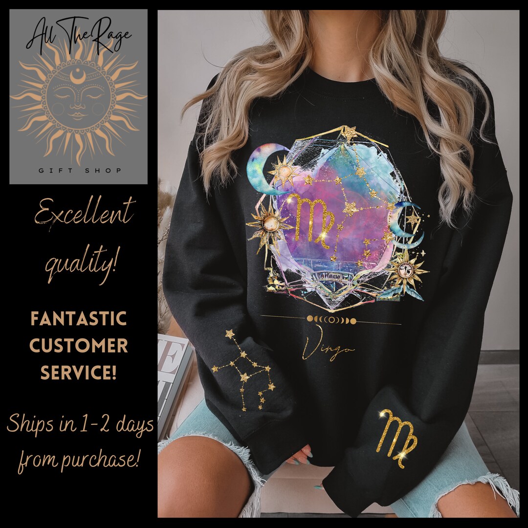 Virgo Sweatshirt Virgo Gift Unisex Astrology Sweatshirt Vintage Virgo