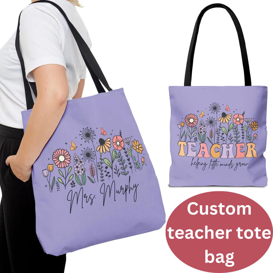 Teacher Appreciation Gift Personalized Tote Bag Teacher Gift Thank You ...