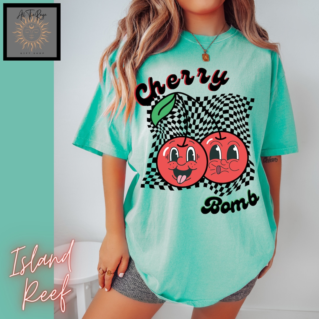 Cherry Bomb Retro Shirt Cherries Shirt Vintage T Shirt Womens Shirt ...