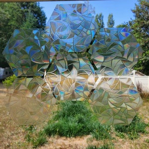 JUMBO Honeycomb Suncatcher,Hexagon suncatcher, Rainbow maker, suncatcher sticker, Window Decal, Variety