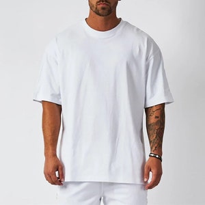 Men's Oversized Fit Short Sleeve T-shirt With Dropped - Etsy