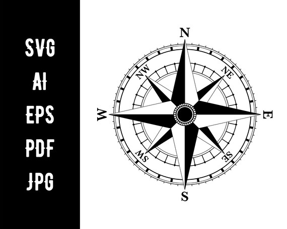 BLUE COMPASS.ai Royalty Free Stock SVG Vector and Clip Art