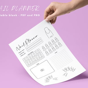 Nail art design planning template PDF DOWNLOAD Letter Size Nail art practice