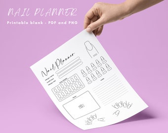 Nail art design planning template PDF DOWNLOAD Letter Size Nail art practice