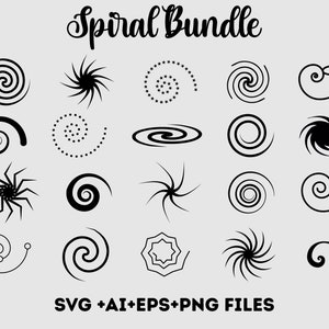 Spiral image Bundle, Spiral svg ai eps png, Spiral Cut Files, Swirl svg, Spiral Clip Art
