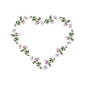 Digital Heart Frames Watercolor Clipart, Floral Frame Clipart, Flower Frame PNG,  Floral Wall Art, Wedding Clipart, Greeting Card Watercolor