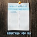 Printable Water Intake Tracker, Water Monthly Daily Tracker, Water ...