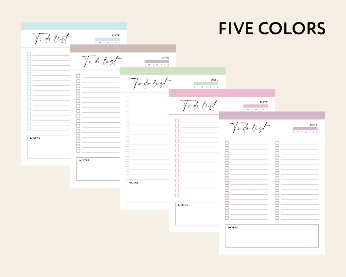Printable to Do List Instant Download Print at Home Planner - Etsy