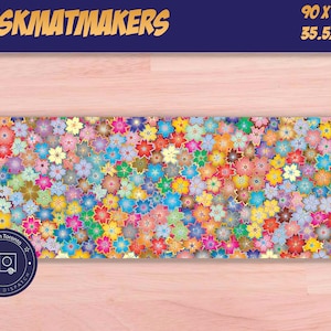 Vibrant Colorful Floral Designed Extended Mouse pad | Comfortable Desk Mat for Office and Gaming
