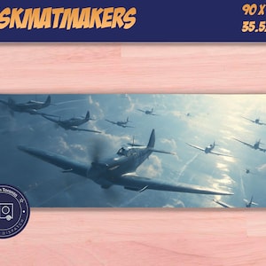 WW2 Fighter Planes Mousepad – Aerial Combat Gaming Mat, Historic Dogfight Art for Aviation Lovers & Military History Fans