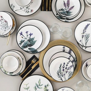 Dinnerware set, 24 pcs Dinnerware Set, Ceramic Dinnerware set, Dinner set, Perfect Present, gift dinnerware