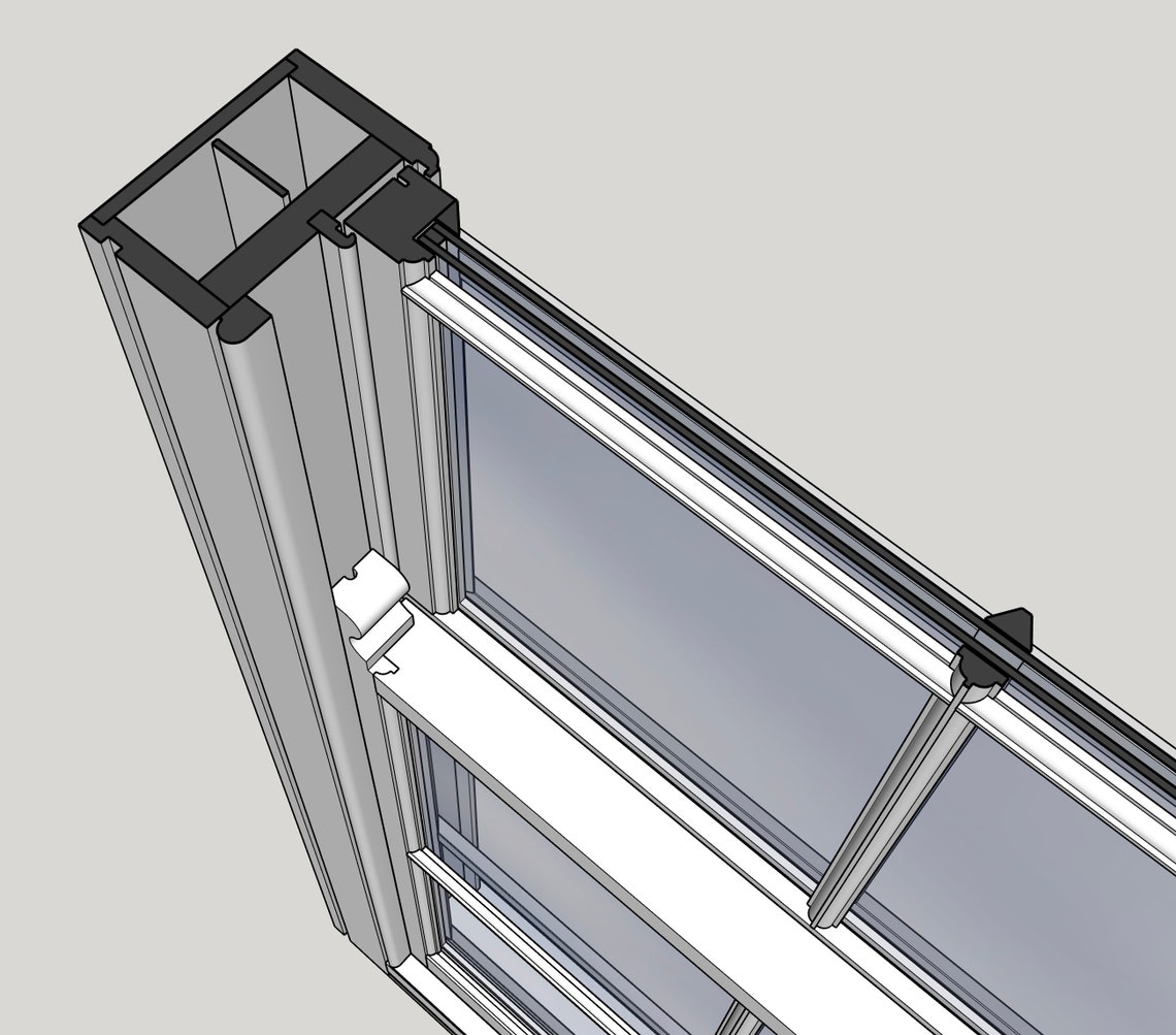 Sash Model Sash Window Drawing: Sketchup Model File & PDF Cross Section File ...