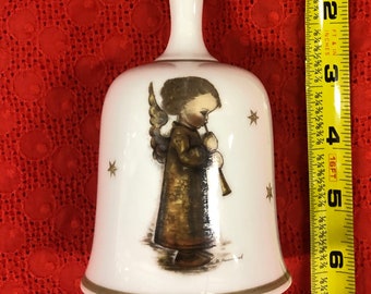 Vintage Porcelain Christmas 1972 Bell by Hummel