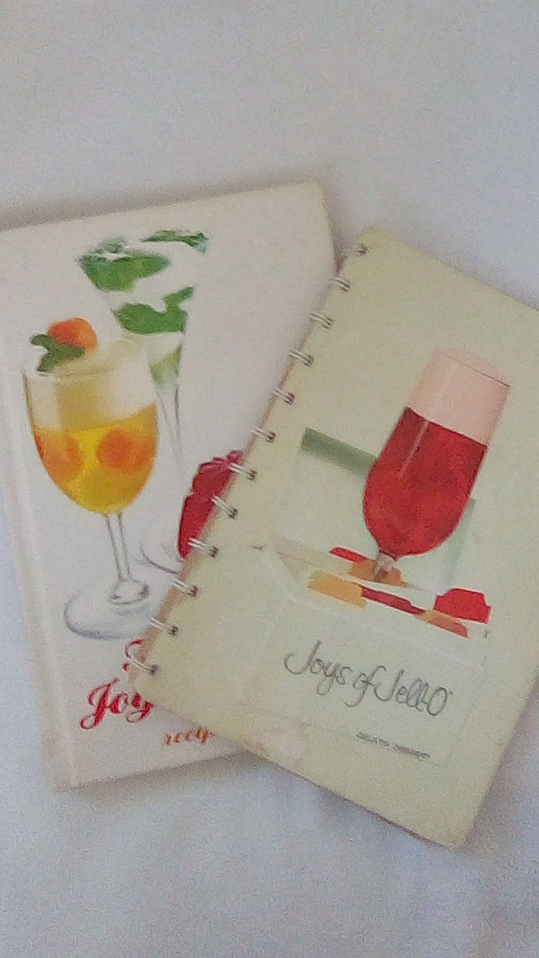 Vintage Jello Recipe Book Set Joys of Jello Gelatin Dessert Bound