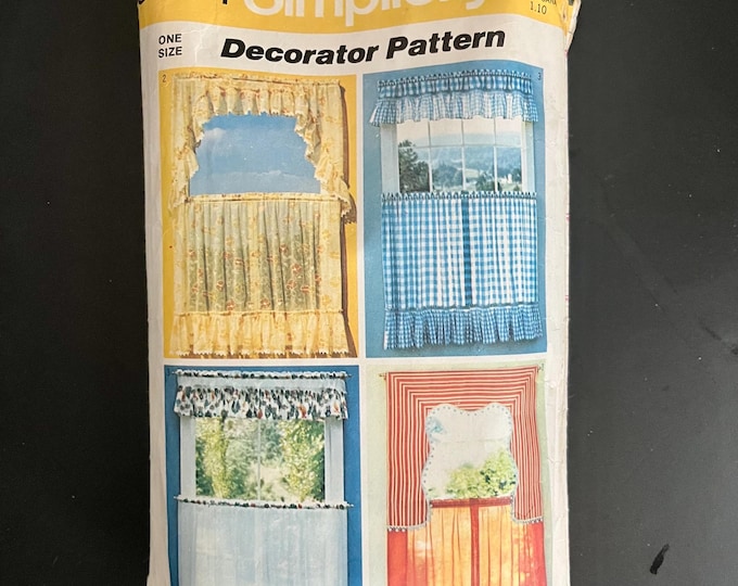 1972 Simplicity Window Covering / Curtain / Valence Vintage Sewing ...