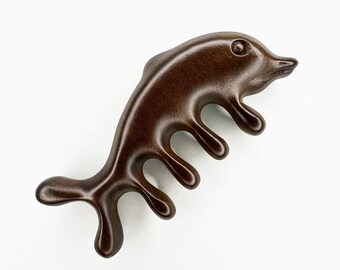 Natural Sandalwood Dolphin Scalp Massager