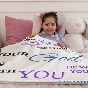 Sherpa Fleece Blanket  Faith Blanket Plush Blanket Couch Throw Christmas Gift Idea Home Decor Warm Blanket Fluffy Blanket House Warming Gift