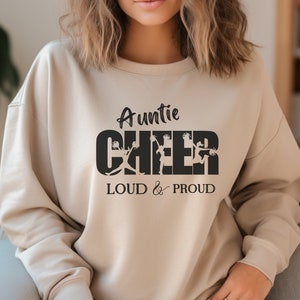 Cheer Aunt Sweatshirt Team Mom Gift Cheer Mom Shirt Cheer Aunt Shirt Cheer Gift For Auntie Cheer Coach Cheer Leading Mom Competition