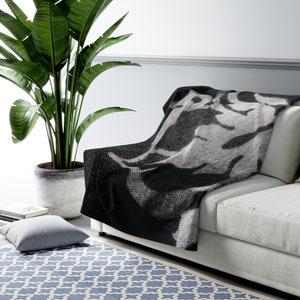 Sherpa Fleece Blanket Plush Blanket Couch Throw Christmas Gift Idea Home Decor Warm Blanket Fluffy Blanket House Warming Gift Polyester