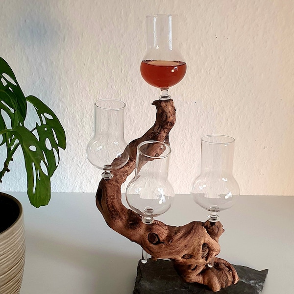 Schnapsbaum, Geschenk, Schnaps, Grappa, Schnapsgläser, Likör, Deko, Holz, Wurzel, Weihnachtsgeschenk, Stammtisch, Ausgefallen, Handgemacht