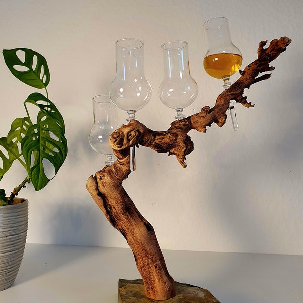 Schnapsbaum, Geschenk, Schnaps, Grappa, Schnapsgläser, Likör, Deko, Holz, Wurzel, Hochzeitsgeschenk, Stammtisch