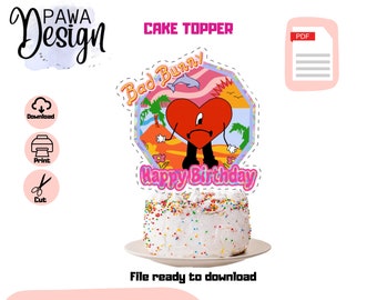 Un Verano Sin Ti Digital Cake Topper, Un Verano Sin Ti Topper Cake, Bad Bunny Cake topper, Bad Bunny Topper,