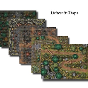 Digitale Tischplatte Fantasy-Spiel Battle Maps - Standard Map Collection: Forested Mountain