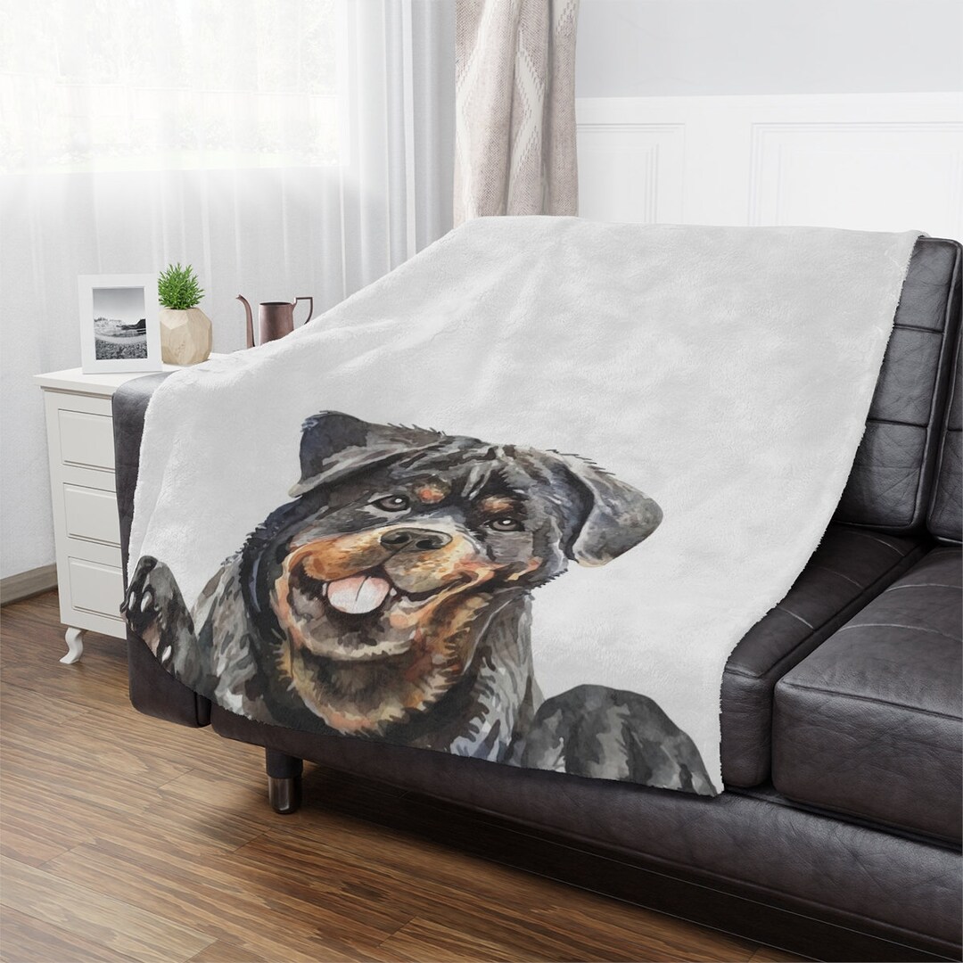 Rottweiler Blanket Throw Blanket Throw Dog Lover Gift Etsy