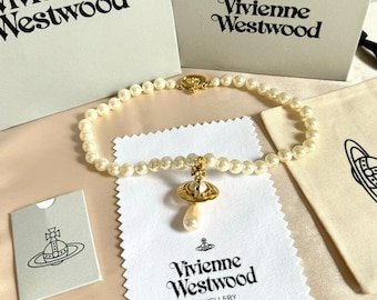Collier ras de cou Orb 3D en perles d'or Vivienne Westwood Cadeau pour elle