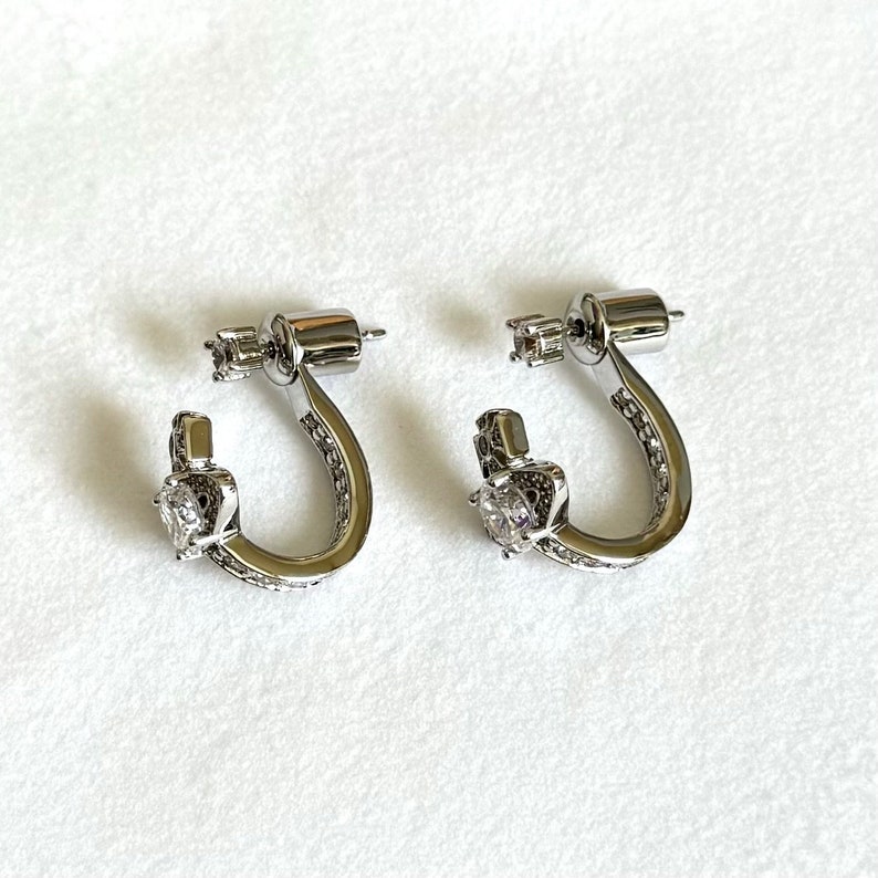 Boucles d'oreilles boules de cristal Vivienne Westwood couleur argent Cadeau pour elle image 4