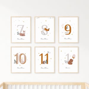 Baby Milestone stampabile, Meilensteinkarten Baby, Baby Milestone Cards, Milestone Cards, Baby Month Cards, Baby 12 Month Pictures Digital