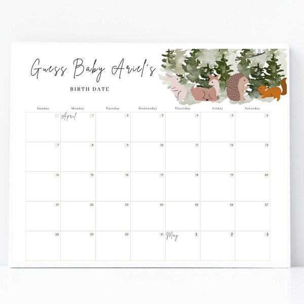 Baby Due Date Calendar, Meilensteinkarten Baby, Pregnancy Due Date Calendar, Gender Neutral Pregnancy Calendar