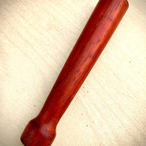 Handmade Exotic Wood Potholder Loom Hook - Stainless Steel, Texas Crafted D- African Padauk