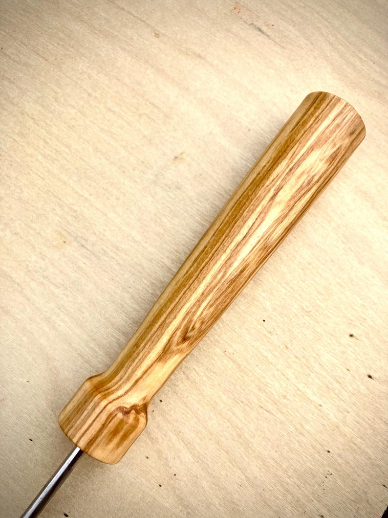 Handmade Exotic Wood Potholder Loom Hook - Stainless Steel, Texas Crafted F- Olivewood