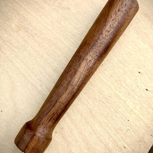 Handmade Exotic Wood Potholder Loom Hook - Stainless Steel, Texas Crafted E- Black Walnut