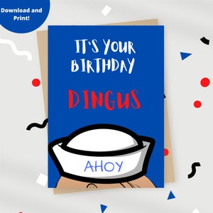 ST Birthday Card, Dingus
